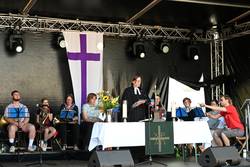 Am Sonntag fand auf dem Großflecken ein Open-Air-Gottesdienst statt.